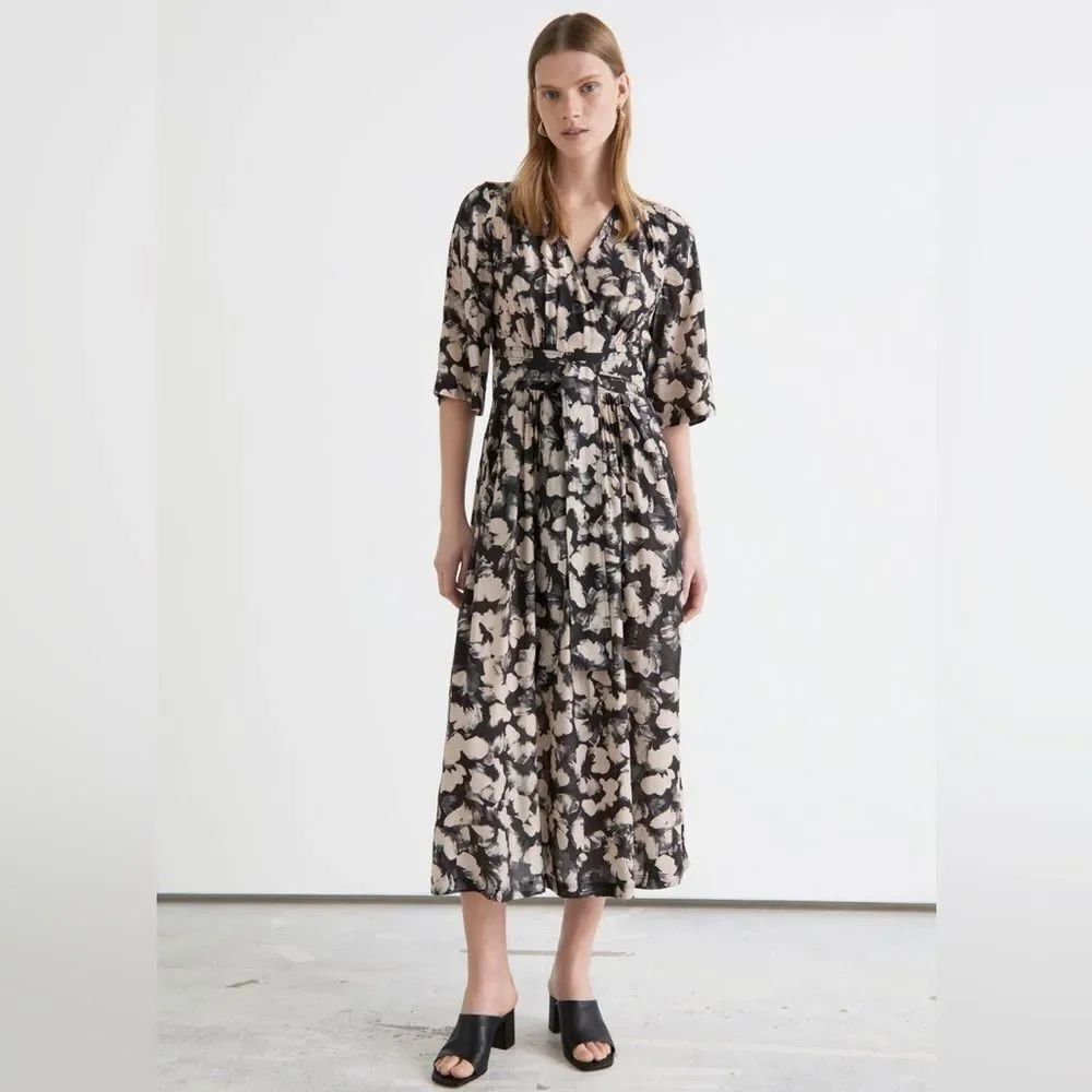 &OTHER STORIES MIDI WRAP DRESS